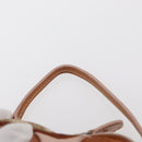 Christian Dior Trotter Canvas Romantic Pouch PVC Beige Silver Auth 153669V-8