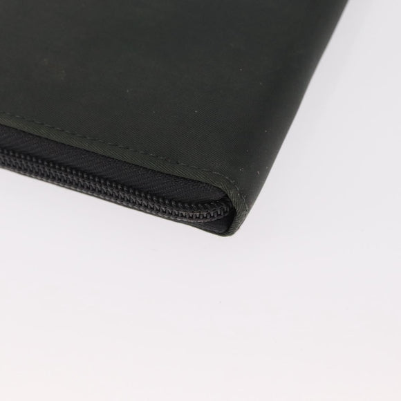 PRADA Long Wallet Nylon Khaki Auth 153670
