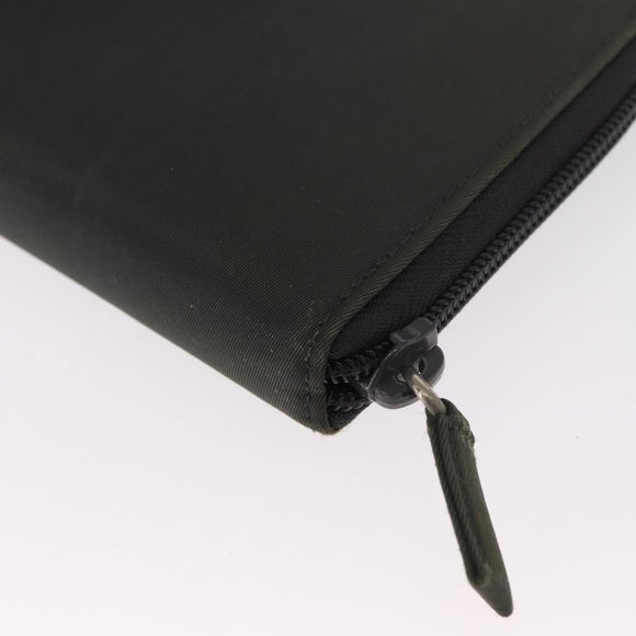 PRADA Long Wallet Nylon Khaki Auth 153670