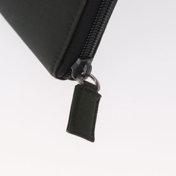 PRADA Long Wallet Nylon Khaki Auth 153670