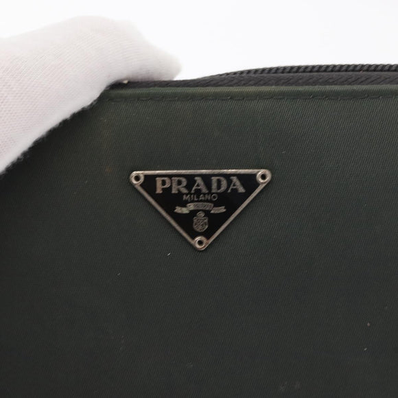 PRADA Long Wallet Nylon Khaki Auth 153670
