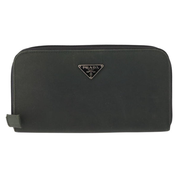 PRADA Long Wallet Nylon Khaki Auth 153670