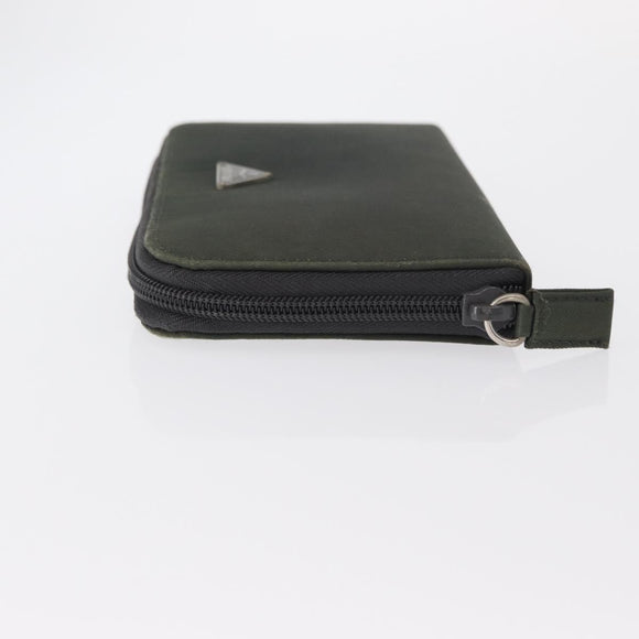 PRADA Long Wallet Nylon Khaki Auth 153670