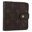 LOUIS VUITTON Monogram Compact zip Wallet M61667 LV Auth 153671-1
