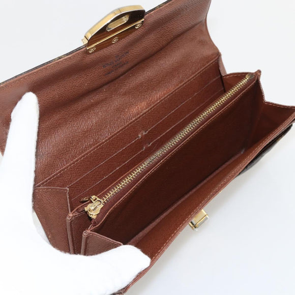 LOUIS VUITTON Monogram Etoile Portefeiulle Sarah Long Wallet M66556 Auth 153672