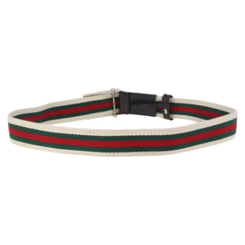 GUCCI Web Sherry Line Belt Canvas 36.6"" Red Green 154626 Auth 153673 - 0