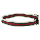 GUCCI Web Sherry Line Belt Canvas 36.6"" Red Green 154626 Auth 153673-4