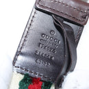 GUCCI Web Sherry Line Belt Canvas 36.6"" Red Green 154626 Auth 153673-9