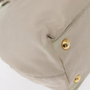 PRADA Hand Bag Nylon 2way Gold Light green Auth 153682-17