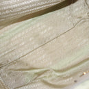 PRADA Hand Bag Nylon 2way Gold Light green Auth 153682-11