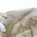 PRADA Hand Bag Nylon 2way Gold Light green Auth 153682-21