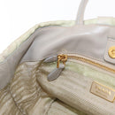 PRADA Hand Bag Nylon 2way Gold Light green Auth 153682-22