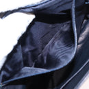 BALLY Chain Shoulder Bag Leather Navy Gold Auth 153688-21