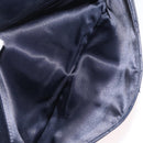 BALLY Chain Shoulder Bag Leather Navy Gold Auth 153688-22