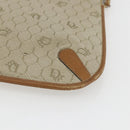 Christian Dior Honeycomb Canvas Shoulder Bag PVC Beige Gold Auth 153689-9