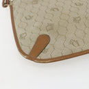 Christian Dior Honeycomb Canvas Shoulder Bag PVC Beige Gold Auth 153689-14
