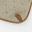 Christian Dior Honeycomb Canvas Shoulder Bag PVC Beige Gold Auth 153689-15