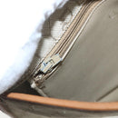 Christian Dior Honeycomb Canvas Shoulder Bag PVC Beige Gold Auth 153689-17