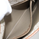 Christian Dior Honeycomb Canvas Shoulder Bag PVC Beige Gold Auth 153689-12