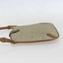 Christian Dior Honeycomb Canvas Shoulder Bag PVC Beige Gold Auth 153689-3