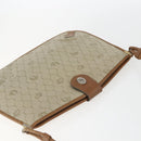 Christian Dior Honeycomb Canvas Shoulder Bag PVC Beige Gold Auth 153689-6