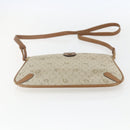 Christian Dior Honeycomb Canvas Shoulder Bag PVC Beige Gold Auth 153689-5