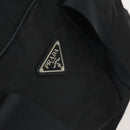 PRADA Boston Bag Nylon Black Silver Auth 153694-17
