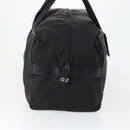 PRADA Boston Bag Nylon Black Silver Auth 153694-4