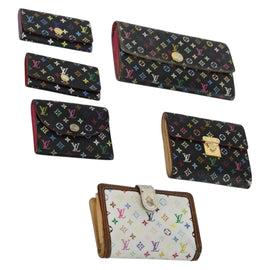 LOUIS VUITTON Monogram Key Case Wallet 6 Set White Black LV Auth 153695