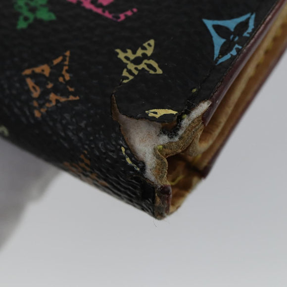 LOUIS VUITTON Monogram Key Case Wallet 6 Set White Black LV Auth 153695