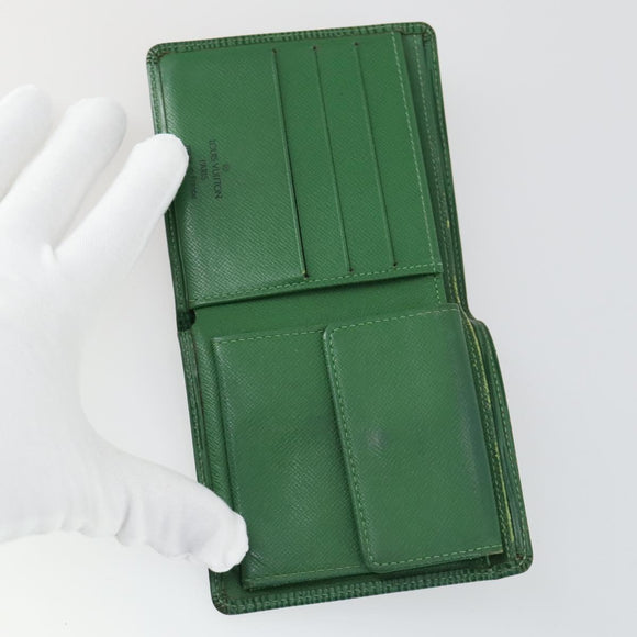LOUIS VUITTON Epi Pass Case Key Case Wallet 5 Set Green LV Auth 153696