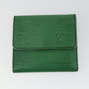 LOUIS VUITTON Epi Pass Case Key Case Wallet 5 Set Green LV Auth 153696-19