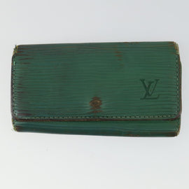 LOUIS VUITTON Epi Pass Case Key Case Wallet 5 Set Green LV Auth 153696 - 0