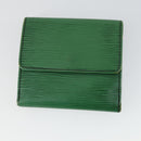 LOUIS VUITTON Epi Pass Case Key Case Wallet 5 Set Green LV Auth 153696-20
