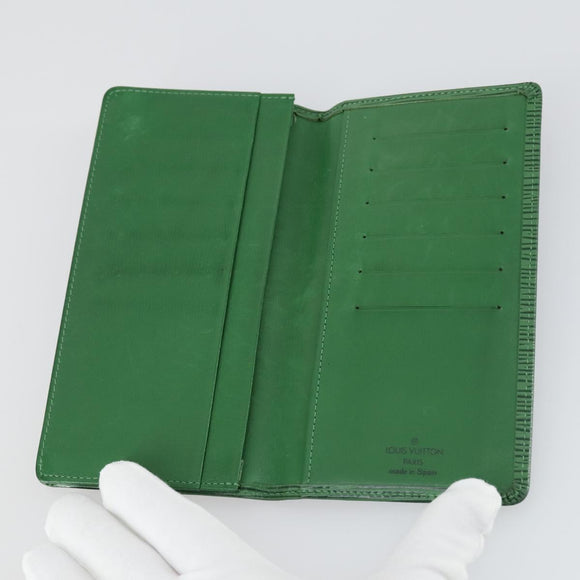 LOUIS VUITTON Epi Pass Case Key Case Wallet 5 Set Green LV Auth 153696