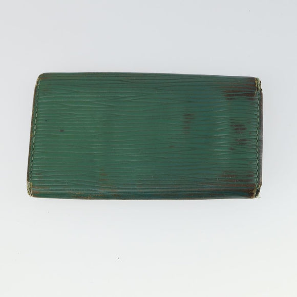 LOUIS VUITTON Epi Pass Case Key Case Wallet 5 Set Green LV Auth 153696