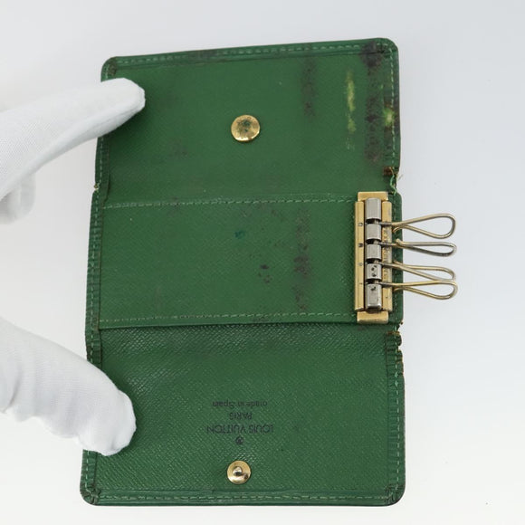LOUIS VUITTON Epi Pass Case Key Case Wallet 5 Set Green LV Auth 153696