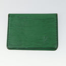 LOUIS VUITTON Epi Pass Case Key Case Wallet 5 Set Green LV Auth 153696-8