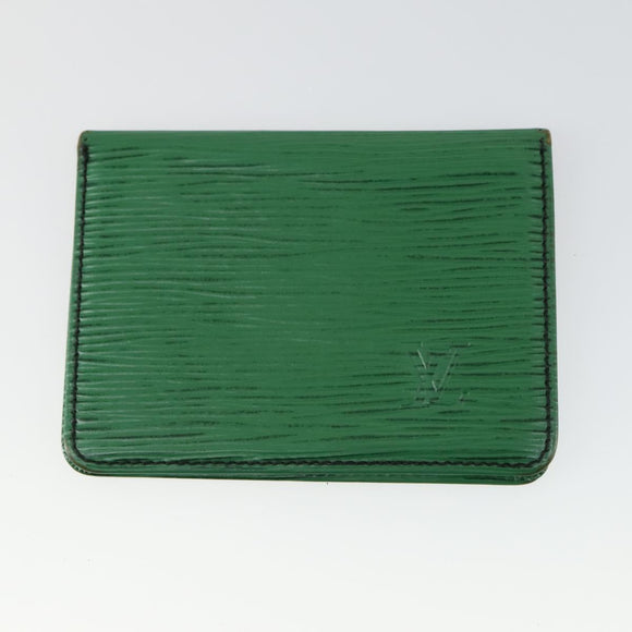 LOUIS VUITTON Epi Pass Case Key Case Wallet 5 Set Green LV Auth 153696