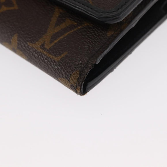 LOUIS VUITTON Monogram Macassar Porte Feuille Compact Wallet M60167 Auth 153698