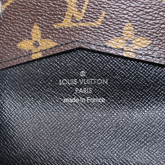 LOUIS VUITTON Monogram Macassar Porte Feuille Compact Wallet M60167 Auth 153698