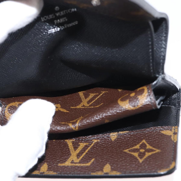 LOUIS VUITTON Monogram Macassar Porte Feuille Compact Wallet M60167 Auth 153698