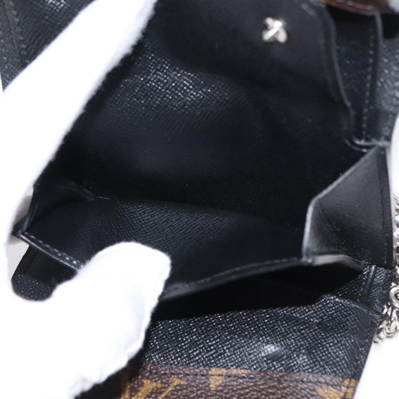 LOUIS VUITTON Monogram Macassar Porte Feuille Compact Wallet M60167 Auth 153698