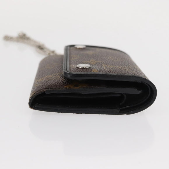 LOUIS VUITTON Monogram Macassar Porte Feuille Compact Wallet M60167 Auth 153698