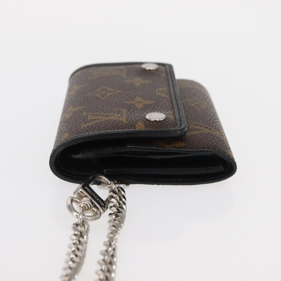 LOUIS VUITTON Monogram Macassar Porte Feuille Compact Wallet M60167 Auth 153698