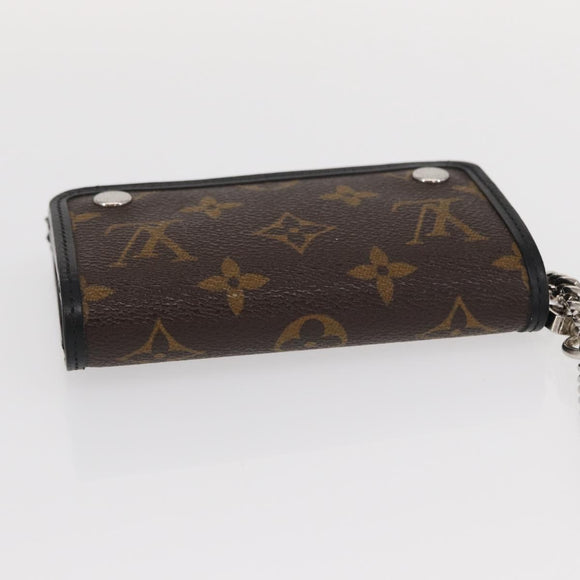 LOUIS VUITTON Monogram Macassar Porte Feuille Compact Wallet M60167 Auth 153698