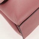 GUCCI Daily Bamboo Bag Leather 2way Pink Silver 370831 527066 Auth 153704V-16