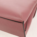 GUCCI Daily Bamboo Bag Leather 2way Pink Silver 370831 527066 Auth 153704V-19