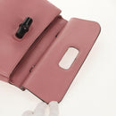GUCCI Daily Bamboo Bag Leather 2way Pink Silver 370831 527066 Auth 153704V-22