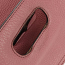 GUCCI Daily Bamboo Bag Leather 2way Pink Silver 370831 527066 Auth 153704V-23